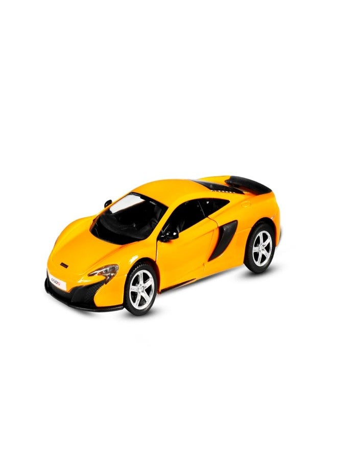 Rmz City 5 Inch Die Cast McLaren 650S Toy Car 1:32 Scale Model | Licensed Collectible Vehicle with Opening Doors & Pullback Action | International Series for Kids & Car Lovers | Orange - Image 1